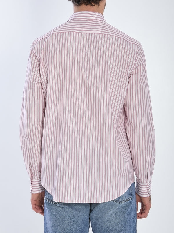 Triomphe Logo Embroidered Stripe Shirt