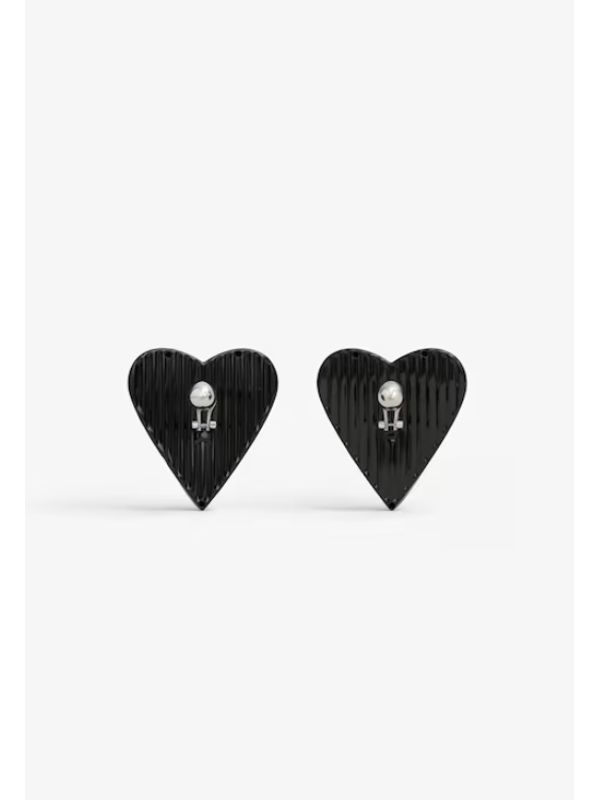 Black Heart Earrings