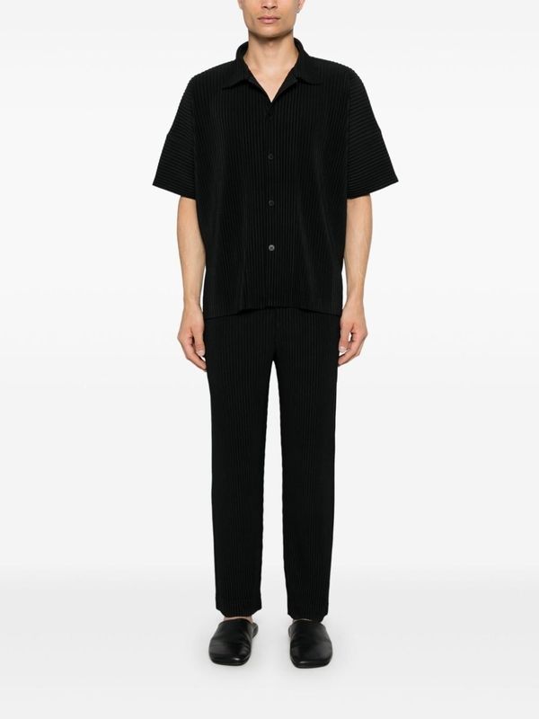 Pleated Short Sleeve Shirt