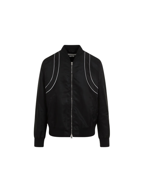 Alexander Mcqueen Black Bomber Jacket