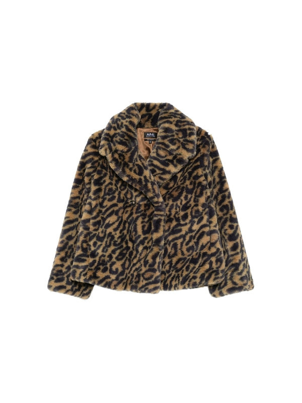 A.P.C. Brown Black Fur & Shearling