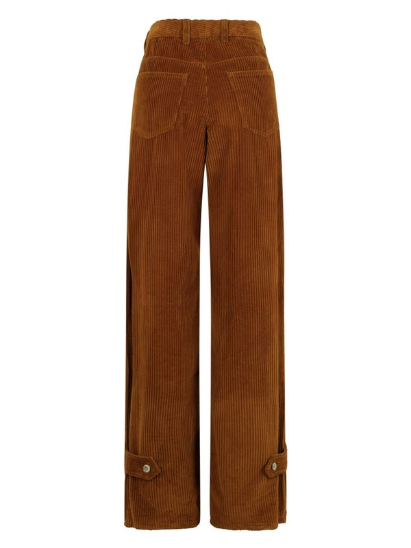 Button Detail Corduroy Pants