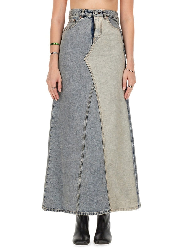 5-pocket Denim Long Skirt