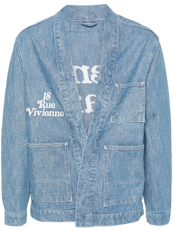 VERDY Logo Denim Shawl Collar Jacket