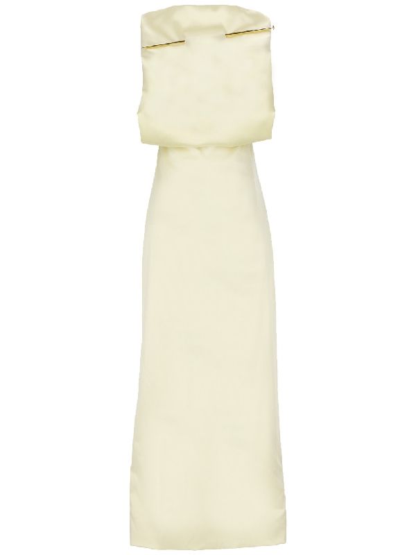 Cross Pin Detail Satin Dress