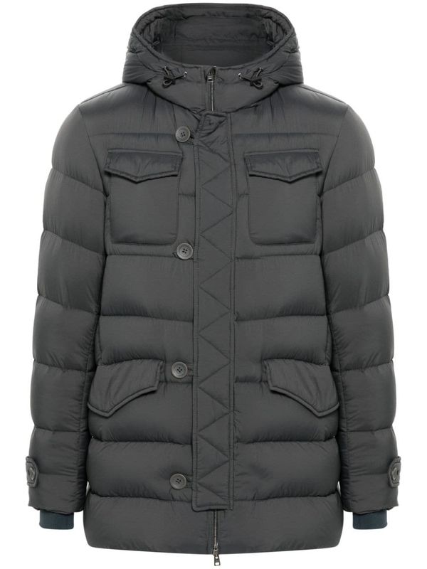 Herno - Pocket Quilted Hoodie Padding - Jente