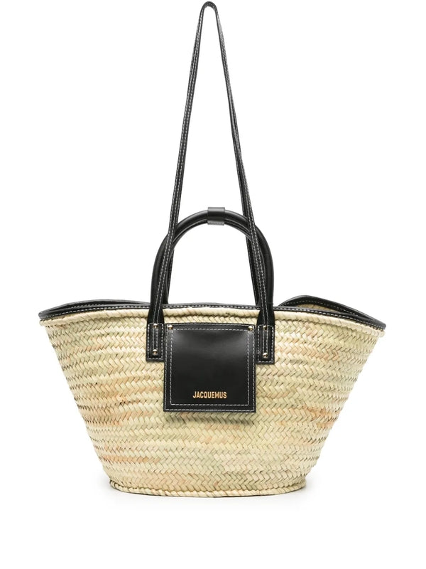 Soli Raffia Panier Basket Tote Bag