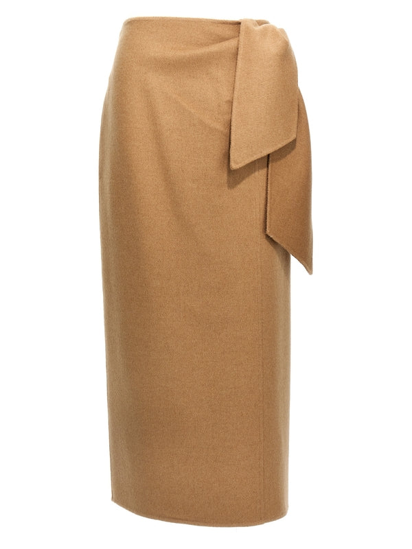 Acline Tie Wool Skirt