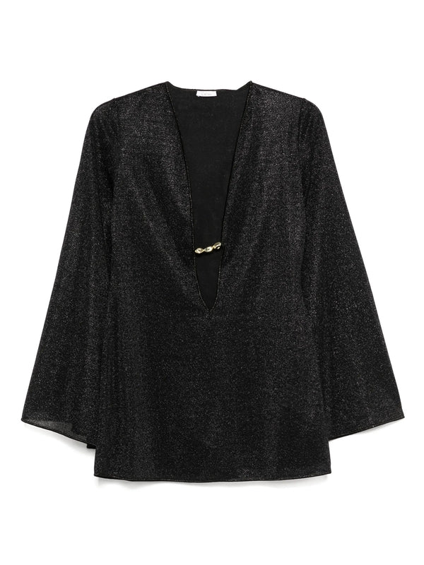 Oseree Black Mini Dress