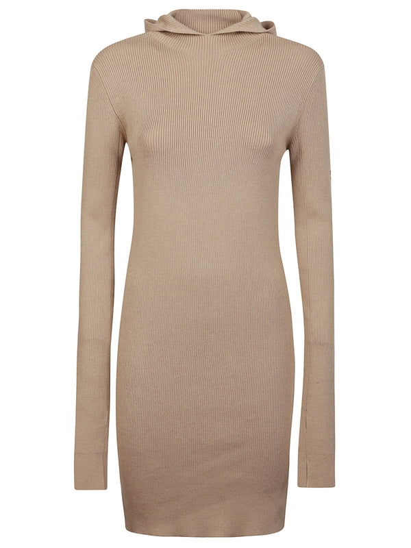 Wool Silk Hooded Knit Dress