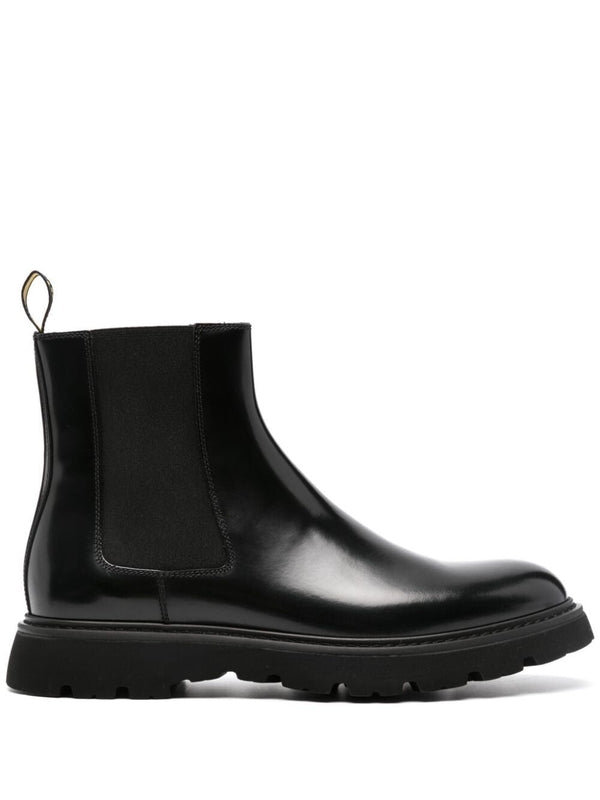 Black Leather Chelsea Boots