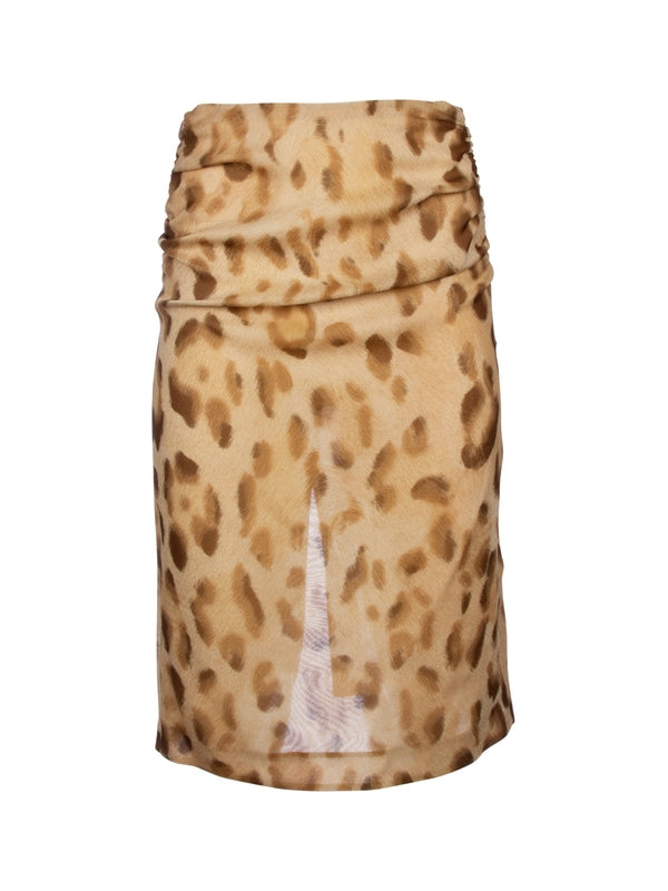 Celine Beige Leopard Skirts