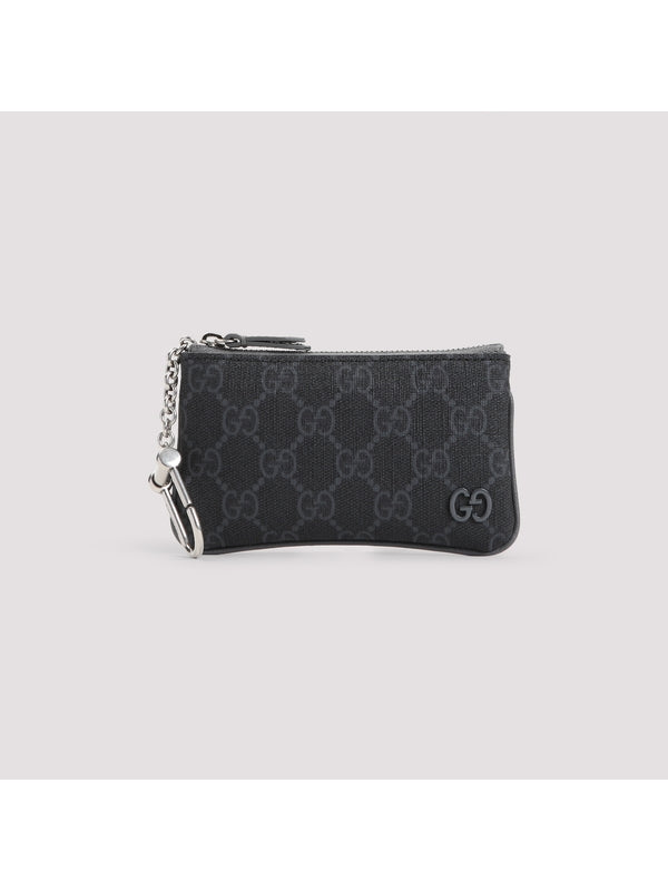 GG Logo Leather Pouch Keyring