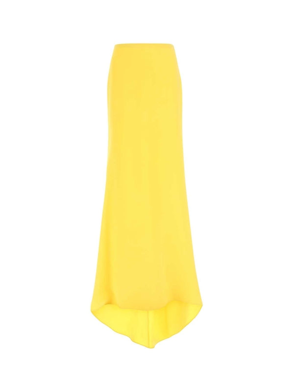 Asymmetric Silk Long Skirt