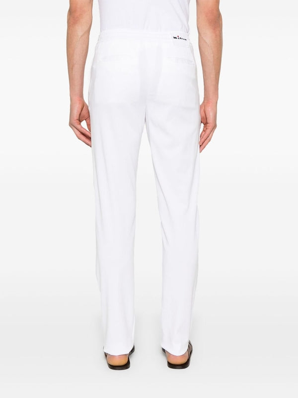 Drawstring White Pants