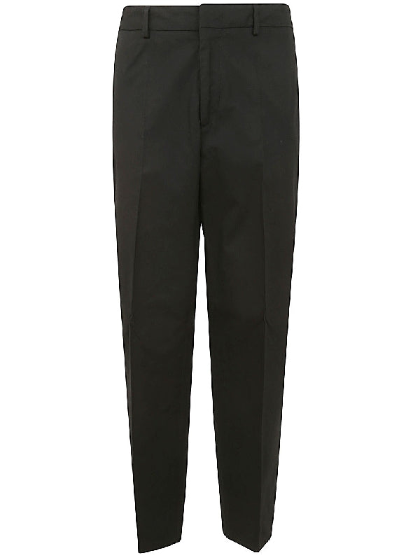 Black Straight Cotton Pants