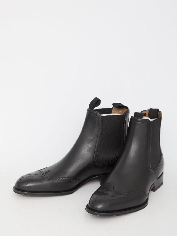 Black Leather Chelsea Boots