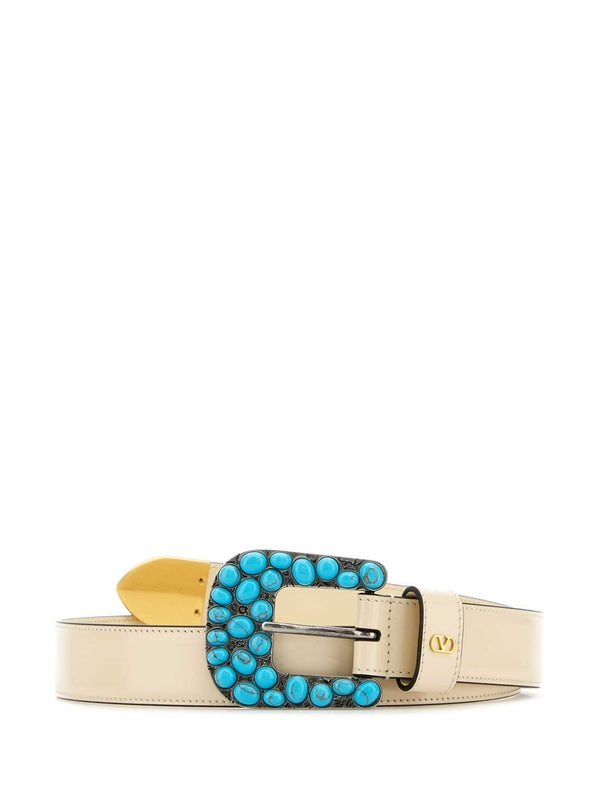 Valentino White Leather Belts