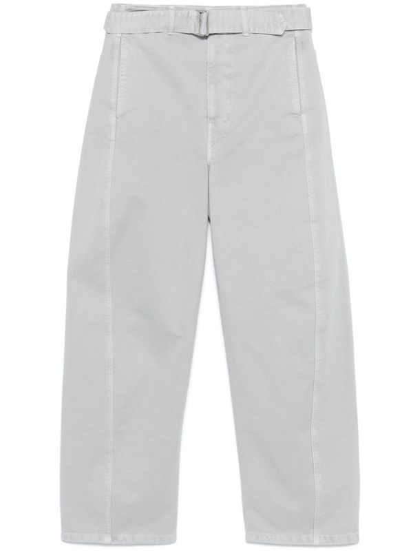 Belt Twisted Cotton Pants