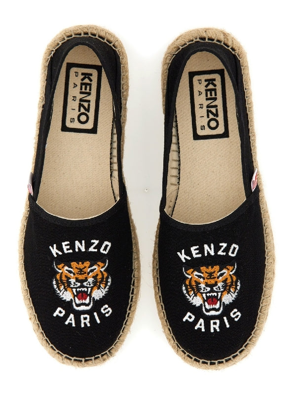 Lucky Tiger Embroidery Espadrilles