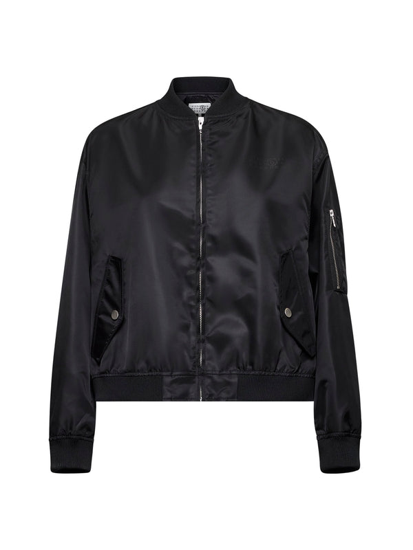 Back Stitch Nylon Bomber Jacket