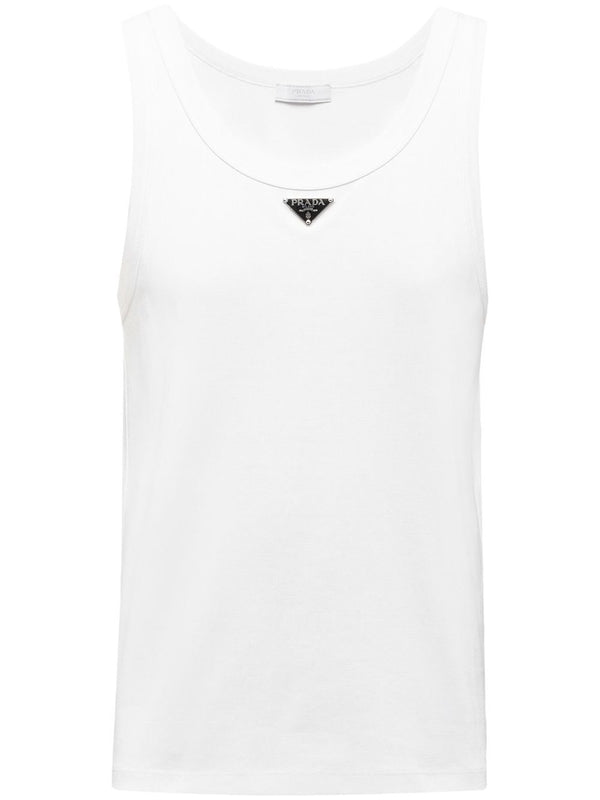 Triangle Logo Cotton Tank Top