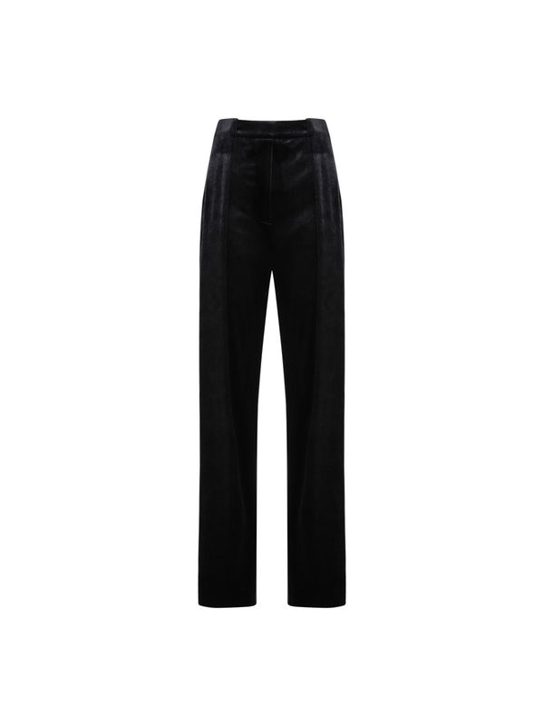 Front Pleated Velvet Pants