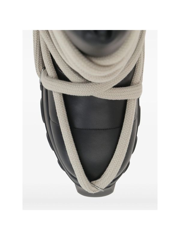Rick Owens Black Lace-Up Boots