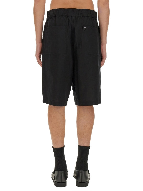 Banded Cotton Bermuda Shorts