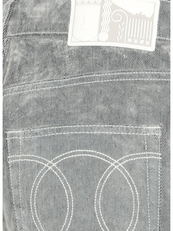 Vintage Washing Denim Pants