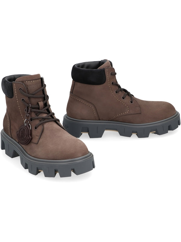 Moncler Brown Lace-Up Boots
