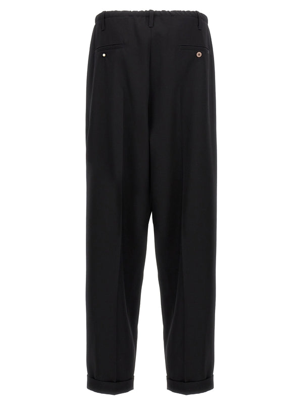 Pleated Banded Wool Pants