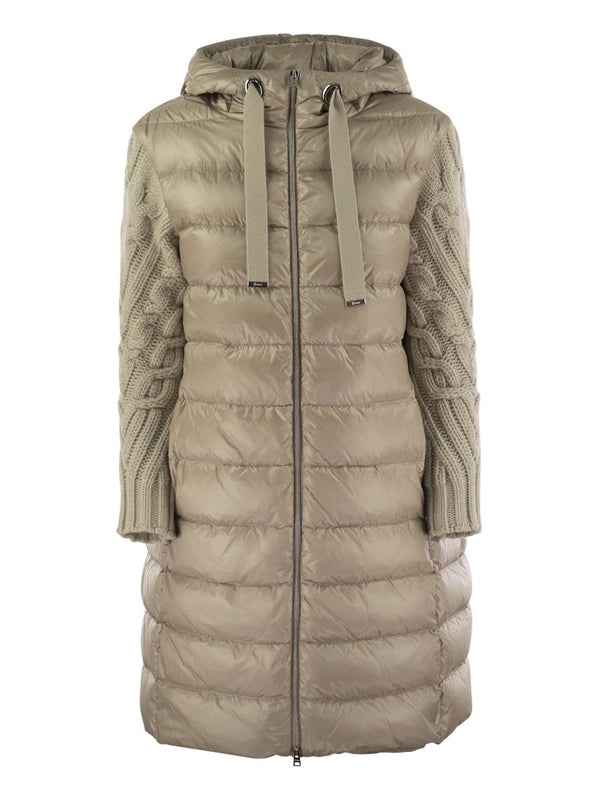 Wool Sleeve
  Quilted Padding Jacket