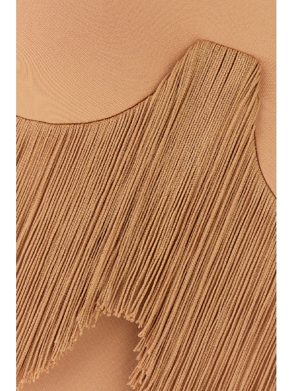 Wien Fringe Detail Mock-Neck Knit