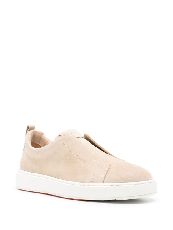 Logo Suede Low-Top Sneakers