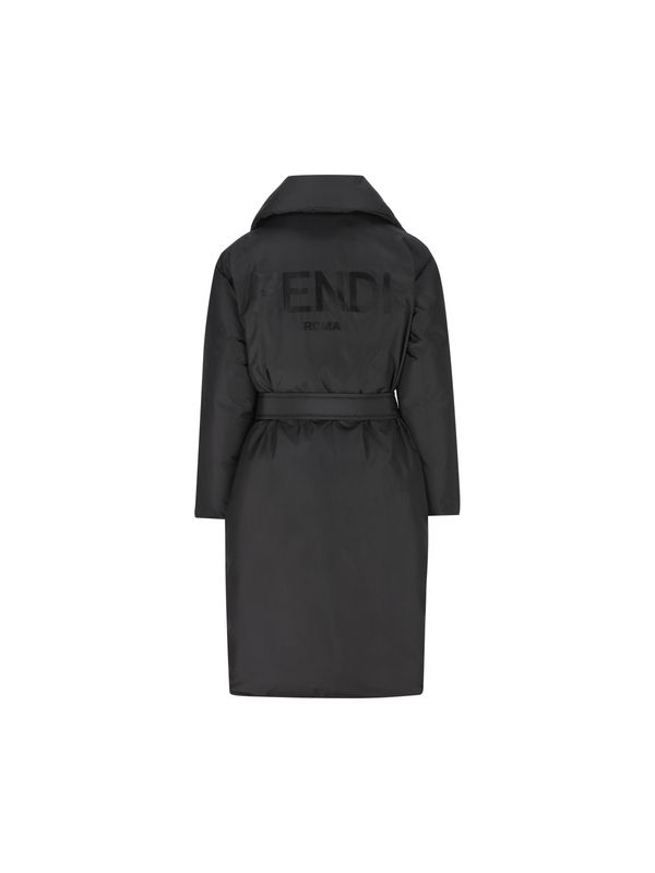 Back Logo Embroidered Padded Coat