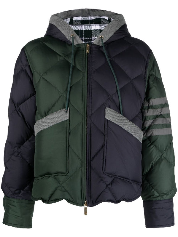 4-Bar Hooded Down Jacket