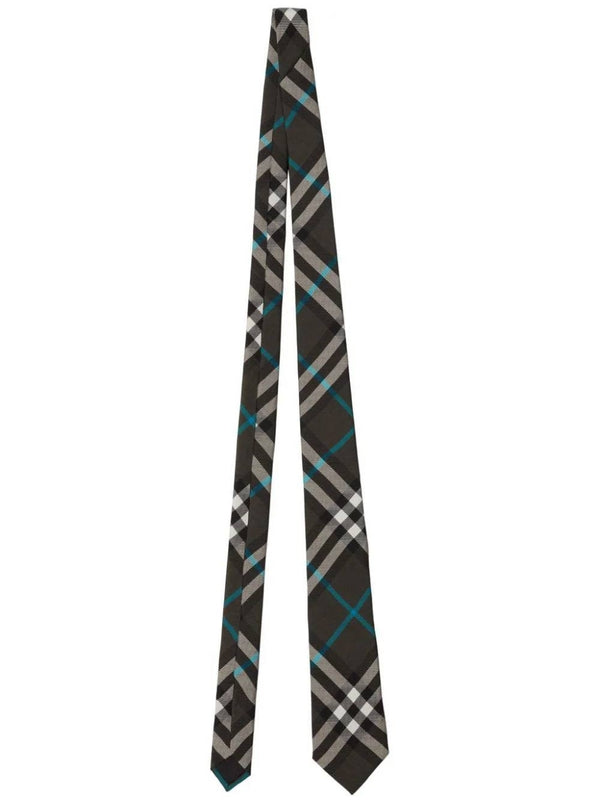 Check Pattern Silk Tie