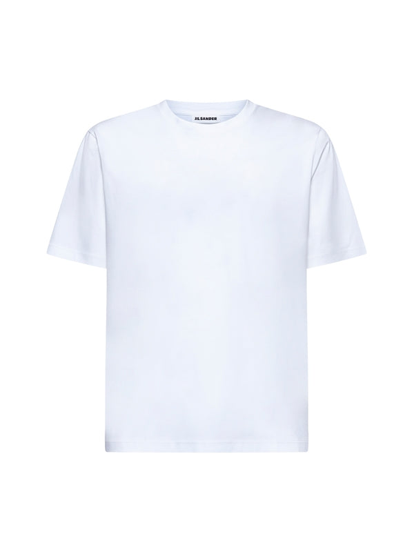 White Cotton Short Sleeve T-Shirt