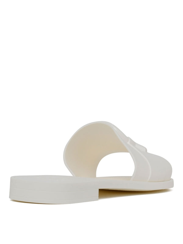 Moncler White Slides