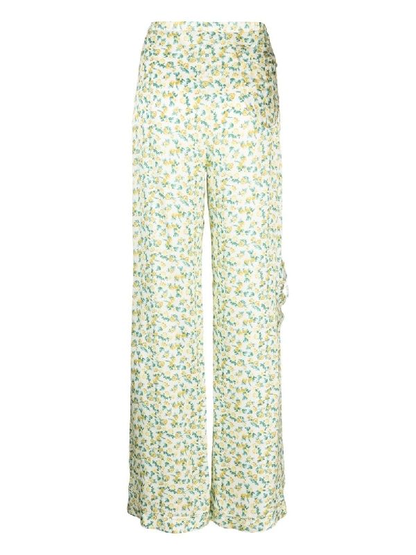 Flower Print Cargo Pants