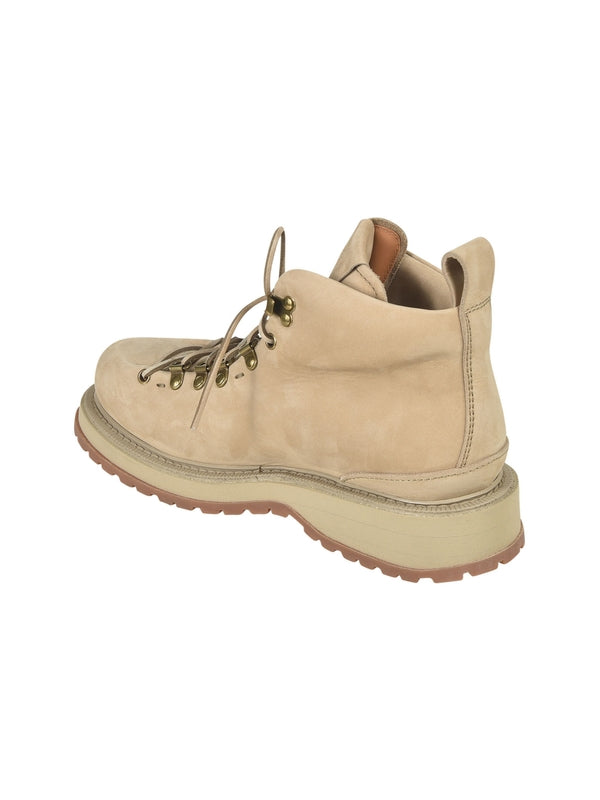 Buttero Beige Lace-Up Boots