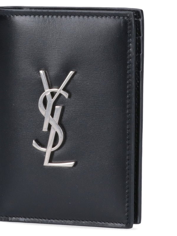 Cassandra Logo Leather Bi-Fold Wallet