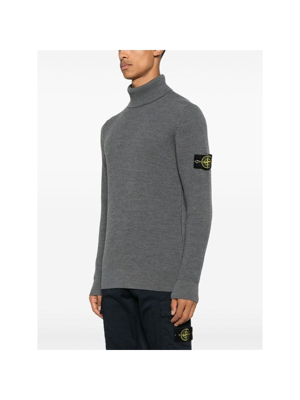 Wappen Patch High Neck Virgin Wool Knit