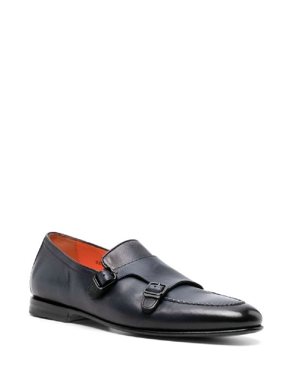 Leather Monk Strap Shoes