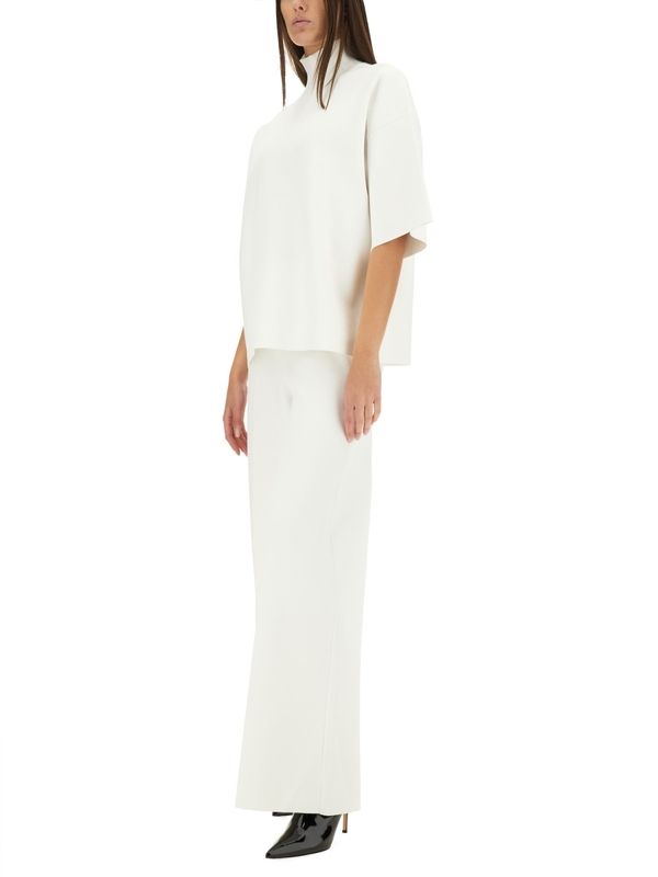 Straight Viscose Blend Pants