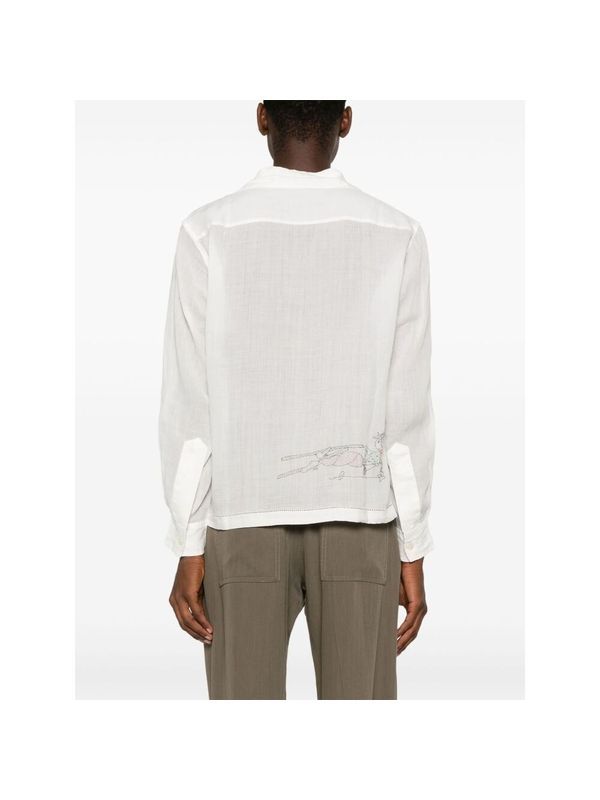 Embroidery Embossing Linen Shirt