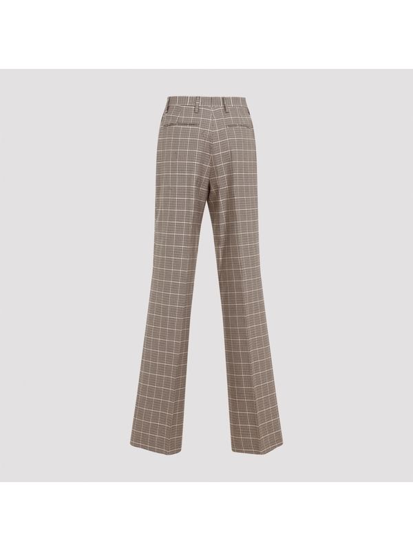 Check Cotton Tailored Pants