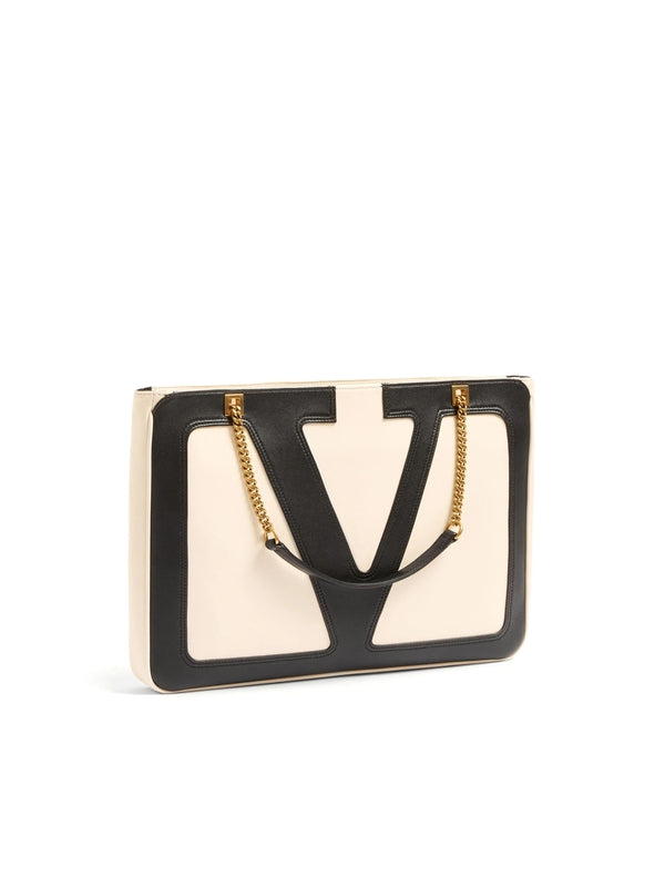 Valentino Ivory Black Tote Bags