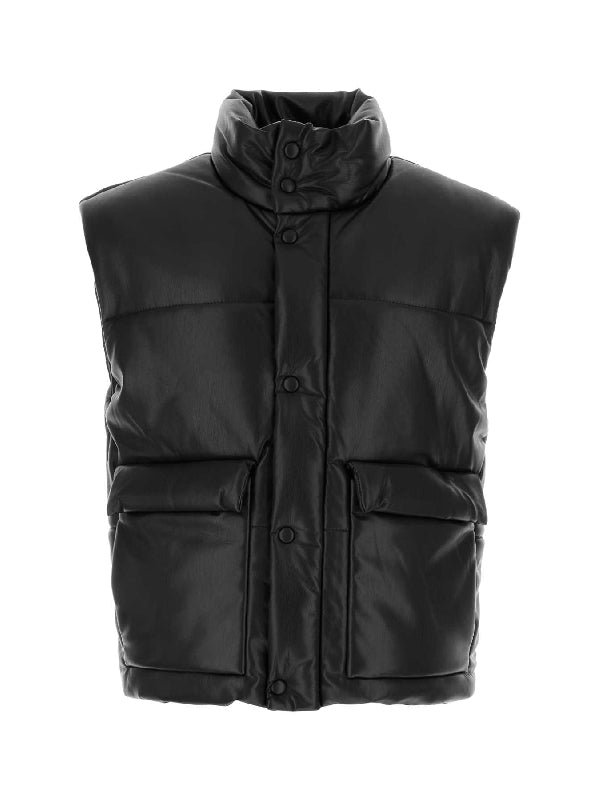 Jovan Faux Leather Vest Padded Jacket